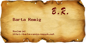 Barta Remig névjegykártya
